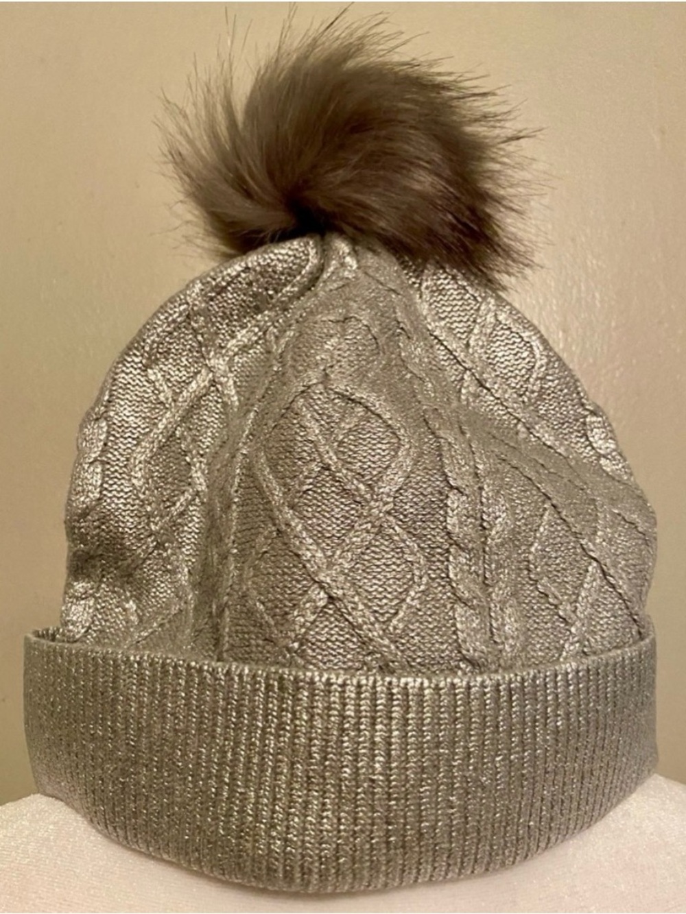 Talbots Metalic Foil Beanie-
NWT